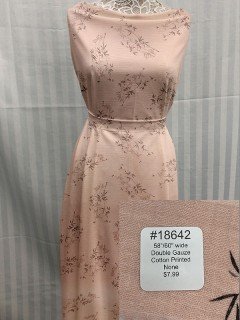 18642 Cotton Printed Dusty Pink