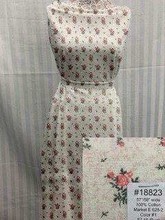 18823 100% Cotton, Color #1 Rose Print