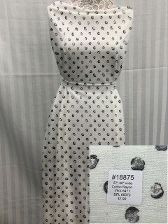 18875 Cotton Rayon Dotted Ivory