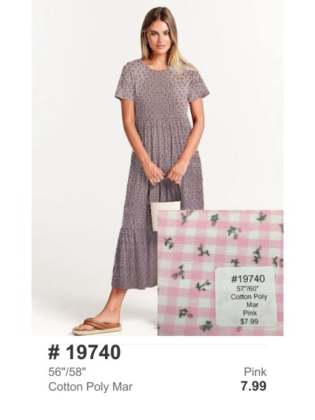 19740 Cotton Poly Mar Pink
