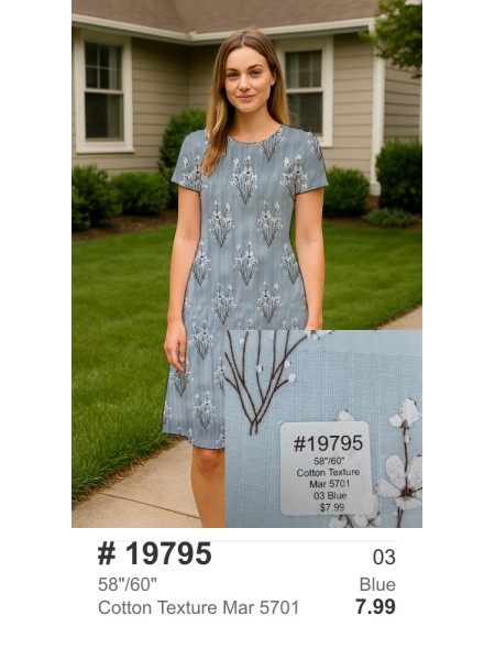 19795 Cotton Texture Mar 5701 Blue