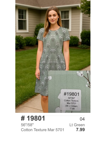 19801 Cotton Texture Mar 5701 Lt Green