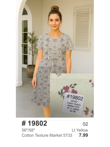 19802 Cotton Texture Market 5733 Lt Yellow