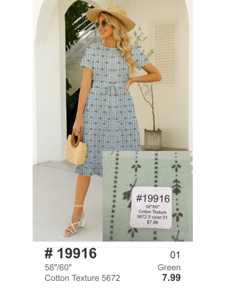 19916 Cotton Texture 5672 Green