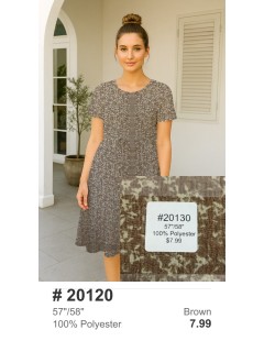 20120 100% Polyester Brown