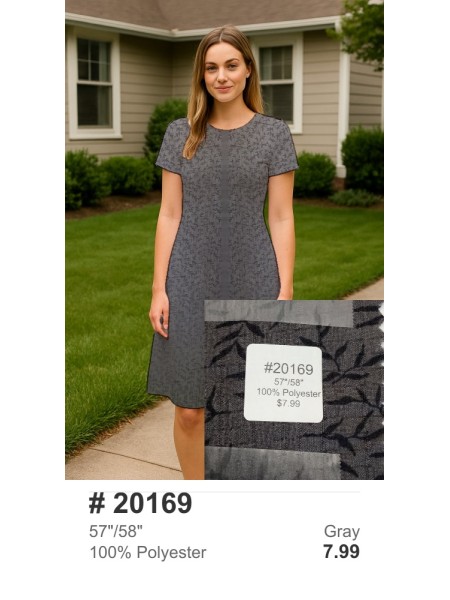 20169 100% Polyester Gray