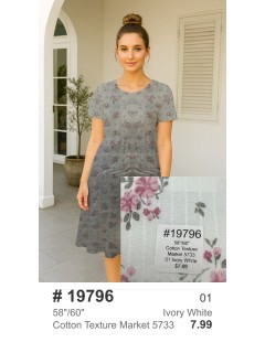 19796 Cotton Texture Market 5733 Ivory White