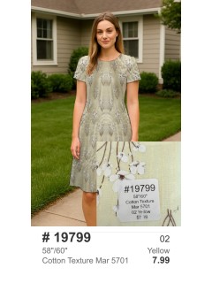 19799 Cotton Texture Mar 5701 Yellow