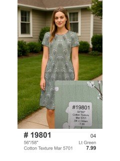 19801 Cotton Texture Mar 5701 Lt Green