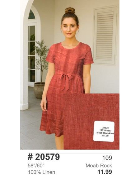 20579 100% Linen Moab Rock