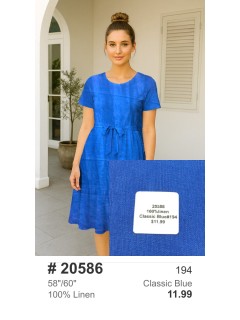 20586 100% Linen Classic Blue