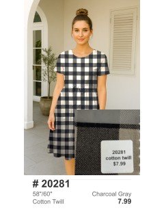 20281 Cotton Twill Charcoal Gray