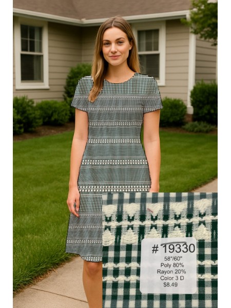 19330 Poly Rayon Gingham