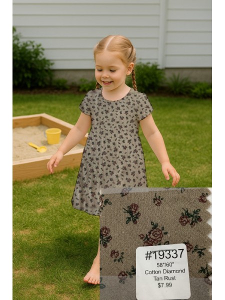 19337 Cotton Diamond Tan Rust