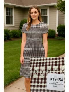 19654 Poly Rayon Black and White