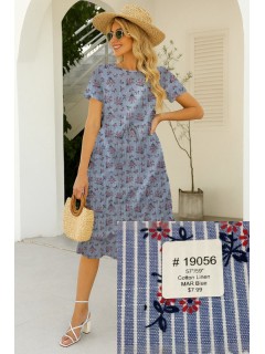 19056 Cotton Linen MAR Blue