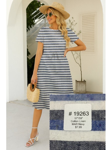 19263 Cotton Linen MAR Navy