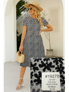 19278 Poly Knit Black and White