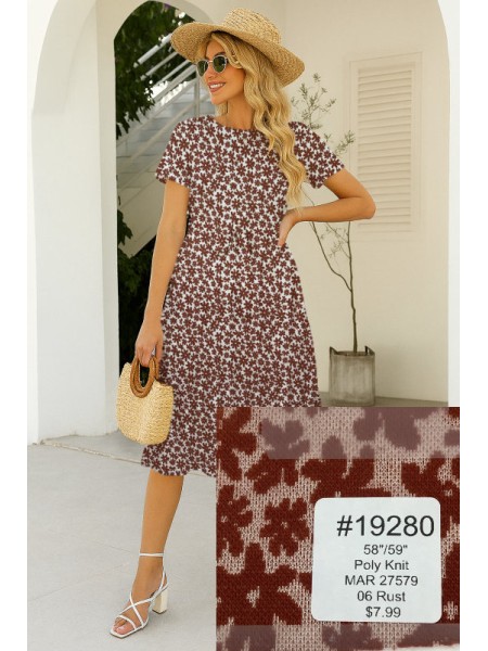 19280 Poly Knit Rust