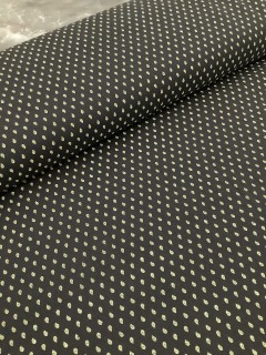 19407 Cotton Diamond Texture Black Paisley Dot 19407 Cotton Diamond Texture Black Paisley Dot