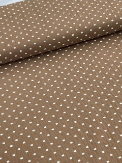 20127 100% Cotton Diamond Caramel Square Dot 20127 100% Cotton Diamond Caramel Square Dot
