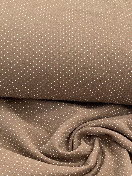 20222 Cotton Diamond Tan Pin Dot