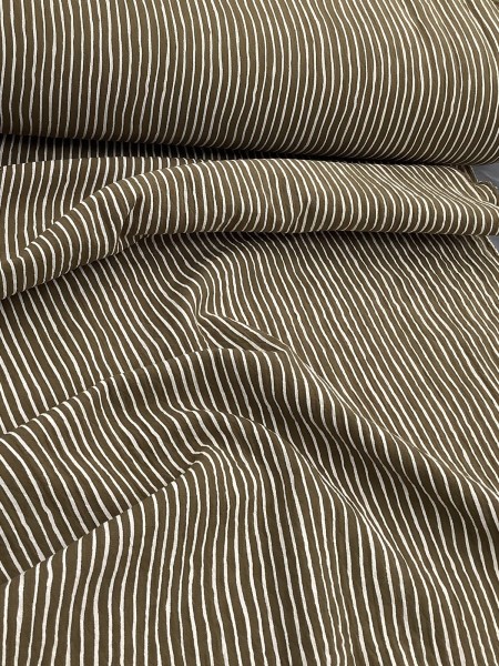 20454 Cotton Diamond Olive Stripe