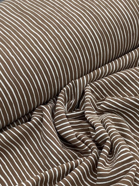 20455 Cotton Diamond Brown Stripe