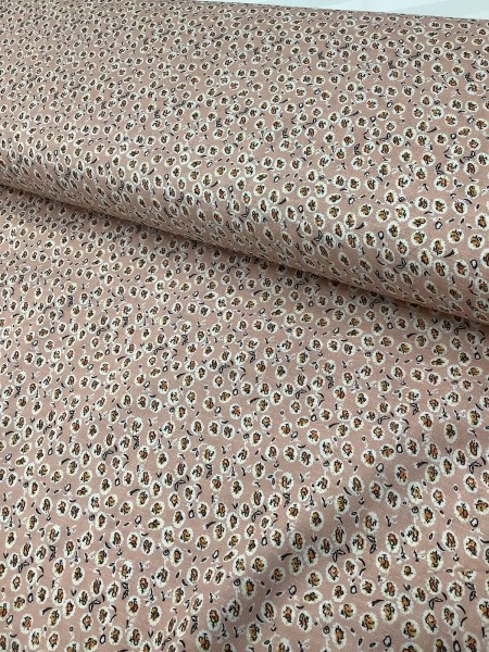 20635 Cotton Texture Pink Rosebud Calico