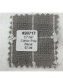 20717 Cotton Poly Blend Gray Embroidered Grid