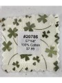 20786 100% Cotton Green Clover Print