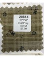 20814 Cotton Poly Blend Olive Plaid Clover