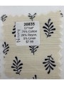 20835 Cotton Rayon Linen Navy Leaf Sprig