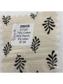 20839 Cotton Rayon Linen Black Leaf Sprig