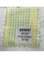 20847 Poly Cotton Green Yellow Seersucker Plaid