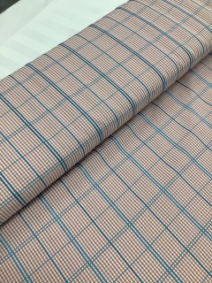20851 Poly Cotton Red Blue Seersucker Plaid 20851 Poly Cotton Red Blue Seersucker Plaid