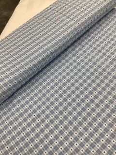 20854 50% Cotton 50% Poly Light Blue Heart Gingham 20854 50% Cotton 50% Poly Light Blue Heart Gingham