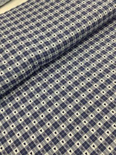 20856 50% Cotton 50% Poly Navy Heart Gingham 20856 50% Cotton 50% Poly Navy Heart Gingham