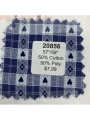 20856 50% Cotton 50% Poly Navy Heart Gingham