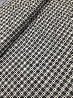20857 50% Cotton 50% Poly Black Heart Gingham 20857 50% Cotton 50% Poly Black Heart Gingham