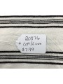 20876 Cotton Linen White Black Ticking Stripe