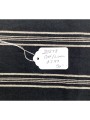 20878 Cotton Linen Black Natural Ticking Stripe