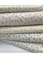 20880 100% Cotton Olive Brown Botanical Line Print