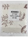 20883 100% Cotton Mauve Botanical Line Print