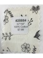 20884 100% Cotton Black Botanical Line Print