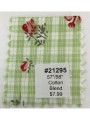 21295 Cotton Blend Green Rosebud Gingham