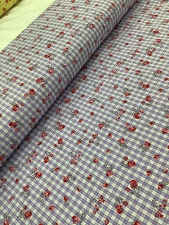 21296 Cotton Blend Lavender Rosebud Gingham
