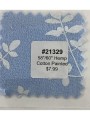 21329 Hemp Cotton Blue Painted Leaf