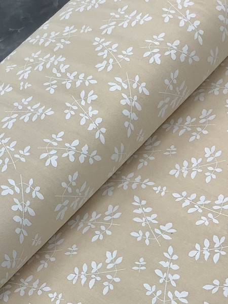 21331 Hemp Cotton Tan Painted Leaf