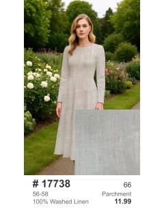 17738 100% Washed Linen Parchment